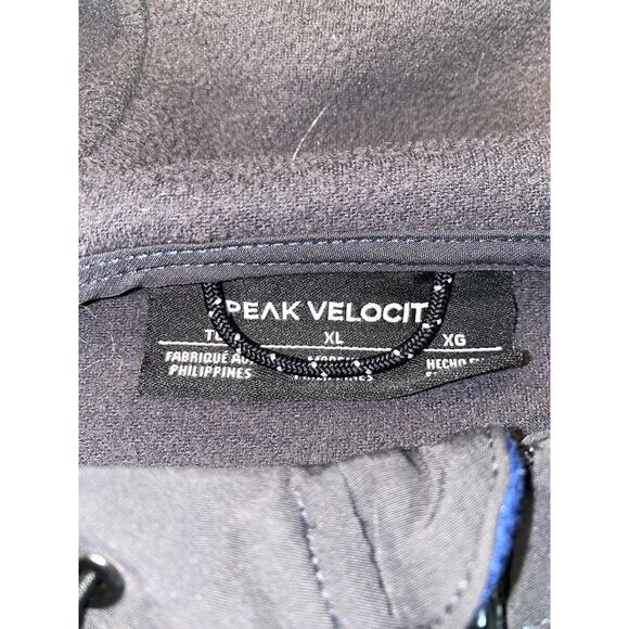 Peak Velocity Mens Blue Gray Hooded Zipper Jacket Size XL - Picture 8 of 9